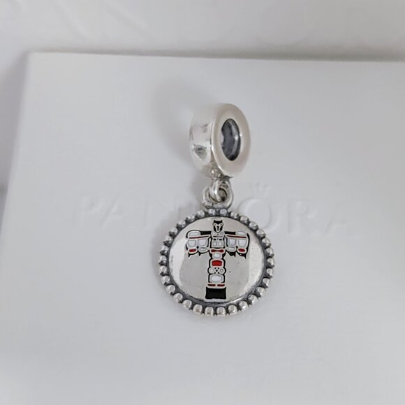 Pandora Northwest Coast totem pole Dangle Charm S925 Silver with box - Picture 9 of 9